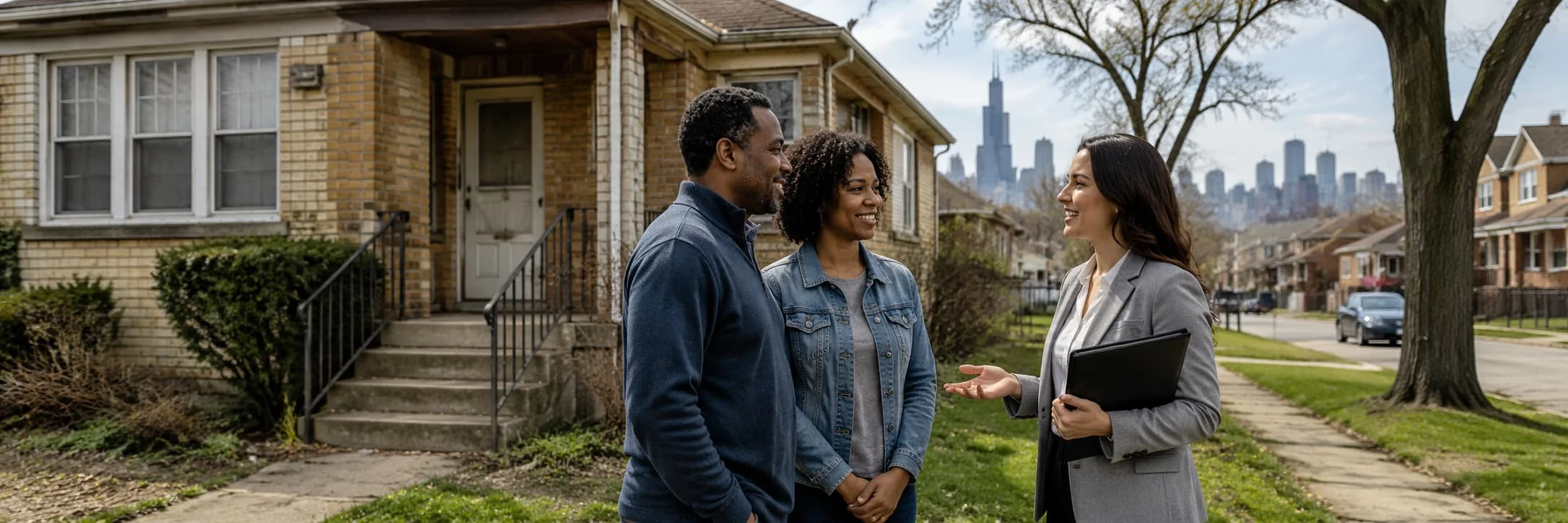 chicago home sellers speaking with cash home buyer